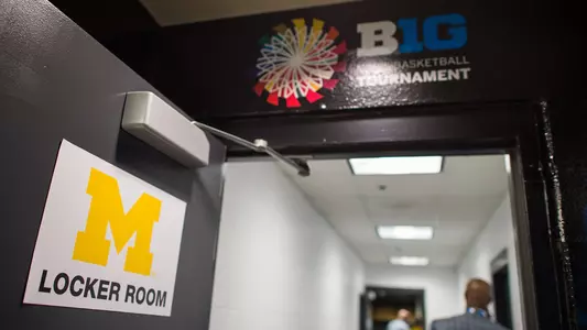 Men's basketball Big Ten Tournament locker room generic