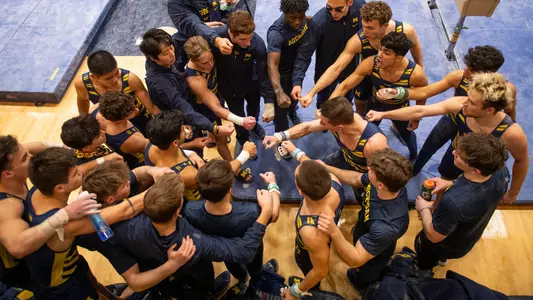 Men's Gymnastics Team Huddle