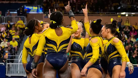 Women's Gymnastics Team Huddle