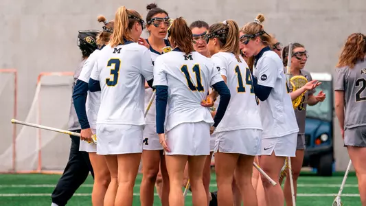 Women's Lacrosse Group Huddle