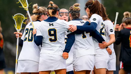 Women's Lacrosse Group Huddle