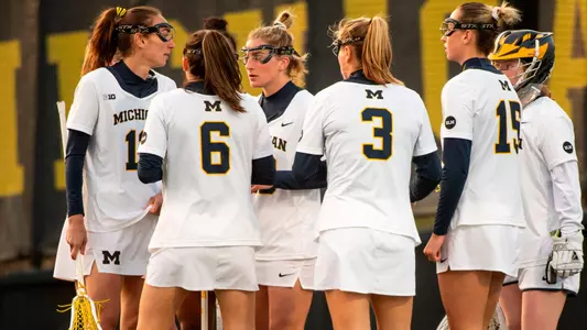 Women's Lacrosse Group Huddle