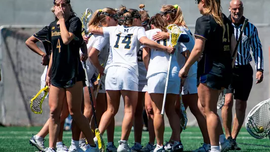 Women's Lacrosse Group Huddle