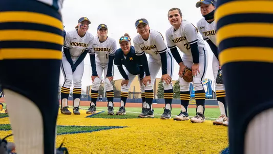 Softball Pregame Team Huddle