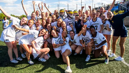Women's lacrosse celebration