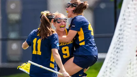 Women's lacrosse celebration