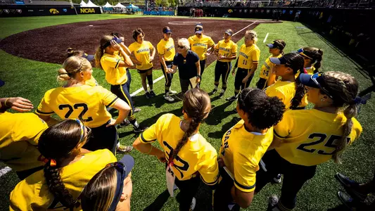 Softball Pregame Team Huddle