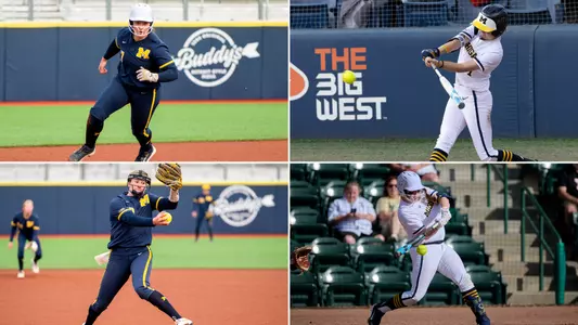 Clockwise from top left: Maddie Erickson, Ellie Sieler, Keke Tholl, Lauren Derkowski