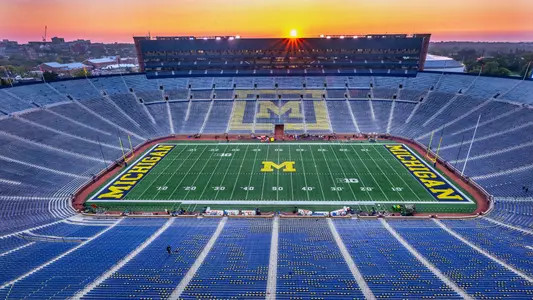 Michigan Stadium Big House generic morning sunrise