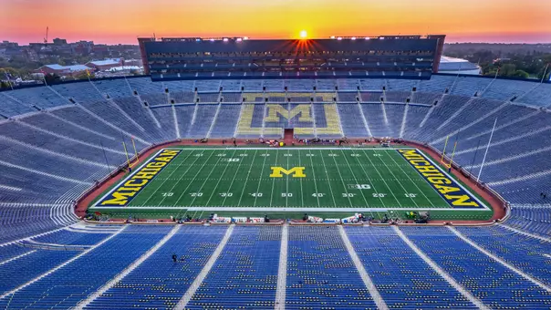 Michigan Stadium Big House generic morning sunrise