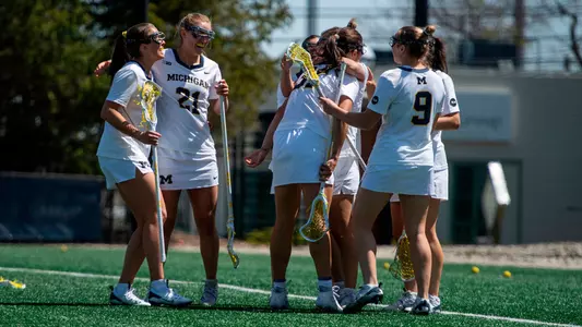 Women's Lacrosse Group Huddle