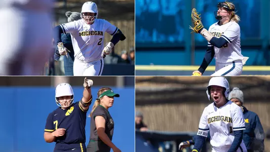 Clockwise from top left: Keke Tholl, Lauren Derkowski, Ellie Sieler, Maddie Erickson