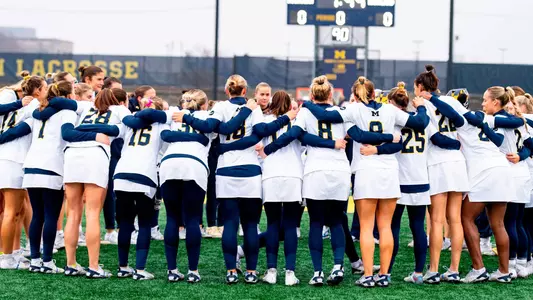 Women's Lacrosse Team Huddle