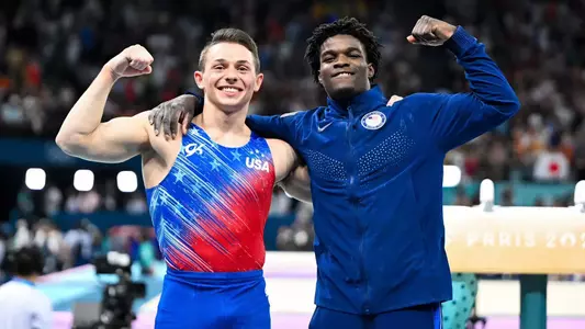 Paul Juda, left, and Fred Richard (USA Gymnastics)