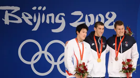 From left: Park Taehwan, Michael Phelps, Peter Vanderkaay (Getty Images)