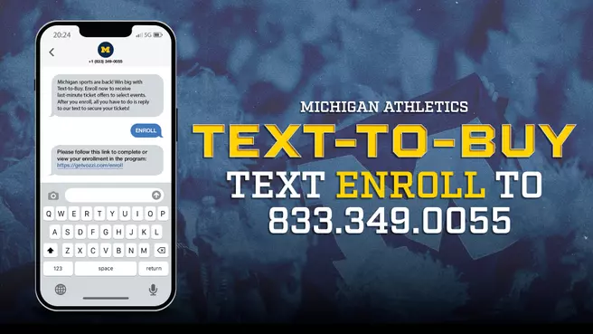 Michigan Athletics Text-to-Buy