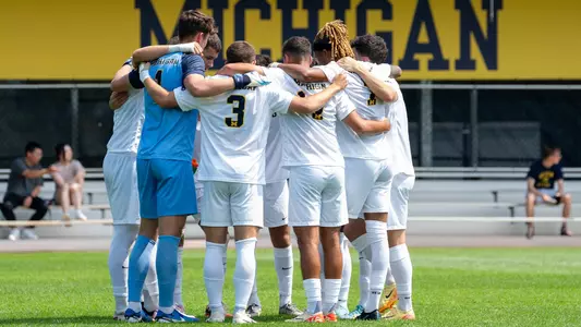 Men's Soccer Team Huddle
