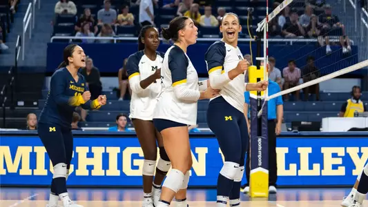 From left: Maddi Cuchran, Serena Nyambio, Morgan Burke, Allison Jacobs (Michigan Photography)