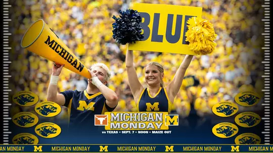 Michigan Monday graphic vs. Texas