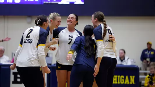 Michigan Volleyball Huddle