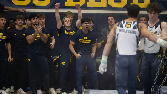 Men's Gymnastics Team Celebration