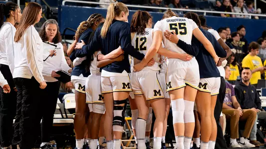Women's Basketball Team Huddle