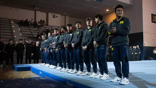 Men's gymnastics pre meet lineup