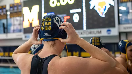 Water Polo Putting on a Cap