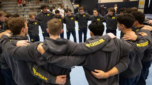 Men's Gymnastics Team Huddle