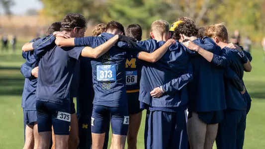 Men's Cross Country Team Huddle