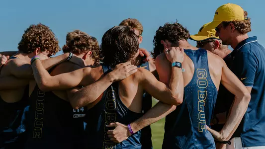 Men's Cross Country Team Huddle