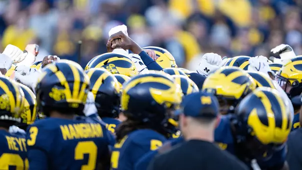 Football helmets pregame block m