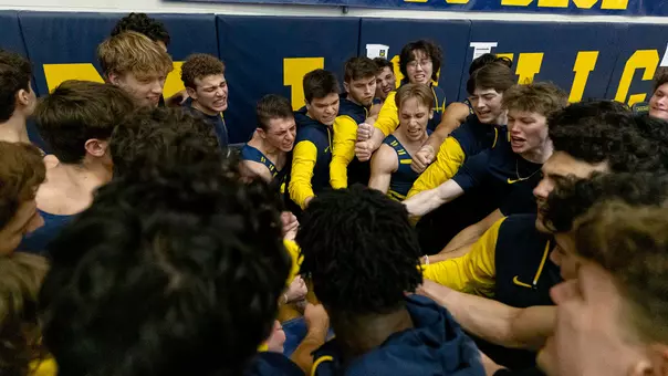 Michigan Men's Gymnastics Huddle