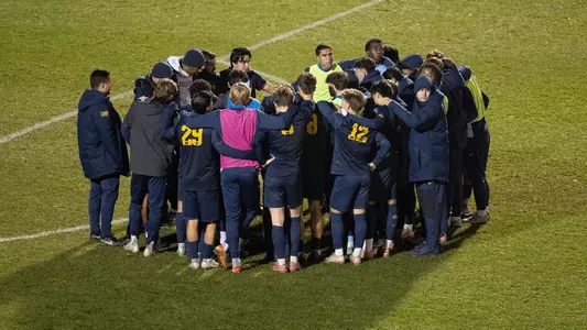 Men's Soccer Team Huddle