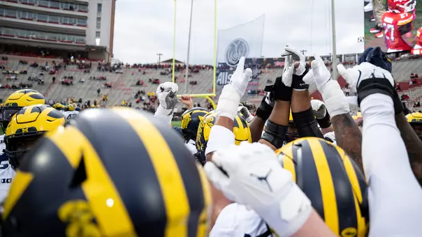Football Pregame Huddle at Maryland