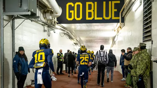 Football In the Tunnel Pregame vs. Ohio State