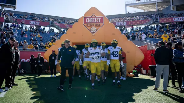 Football Cheeze-It Out of Tunnel Pregame