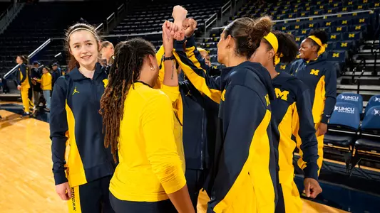 Women's Basketball Team Huddle
