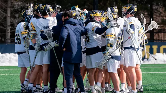 Men's Lacrosse Team Huddle