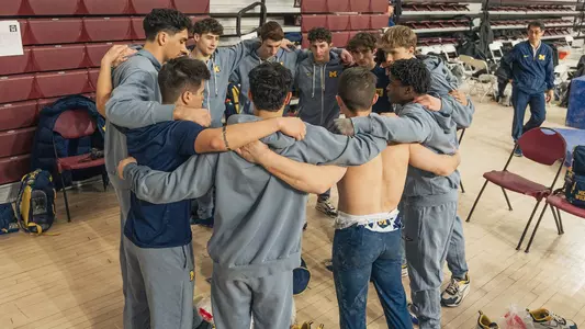 Men's Gymnastics Team Huddle