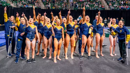 Women's Gymnastics Team Celebration