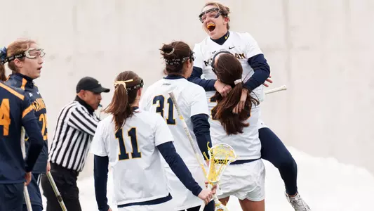 Women's lacrosse celebration