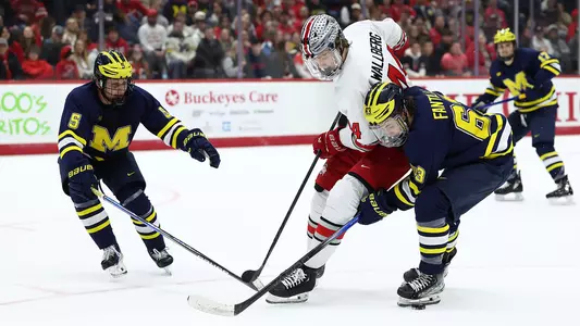 Dylan Duke, left, and Luca Fantilli (Ohio State Athletics)