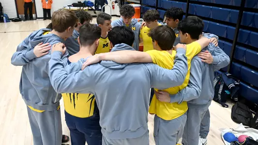 Men's Gymnastics Team Huddle