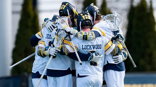 Men's Lacrosse Group Huddle