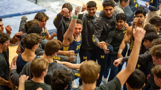 Men's Gymnastics Team Huddle