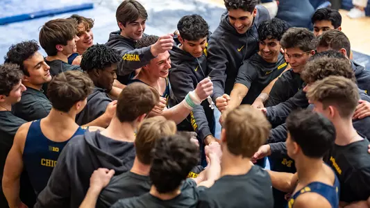 Men's Gymnastics Team Huddle