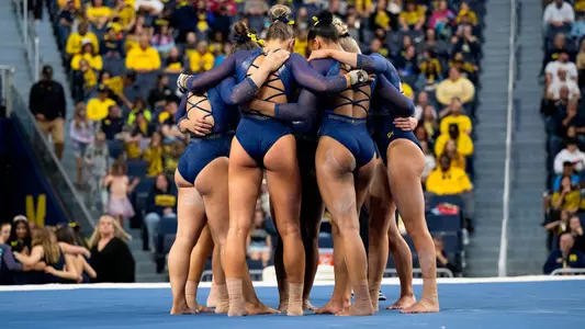 Women's Gymnastics Team Huddle