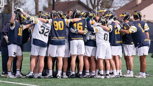 Men's Lacrosse Team Huddle