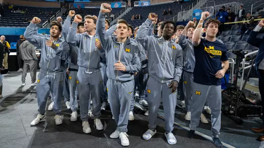 Michigan Men's Gymnastics celebration